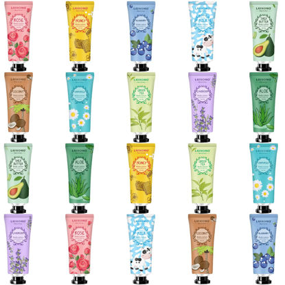 Picture of 20 Pack Mini Body Lotion Gift Bulk for Dry Skin, Travel Size Small Body Cream With Shea Butter Natural Fragrance Moisturizing Body Lotion for Women,Gift Sets for Birthday Christmas Valentines Gifts