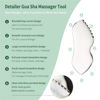 Picture of LeMeeOly 2Pcs Gua Sha Facial Tools Stainless Steel, Detailer GuaSha Set for Face Neck, Natural Skin Care Metal Gua Sha Lymphatic Drainage Face Massage Tool, Gift for Women