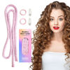 Picture of Lanzhire No Heat Curling Headband for Overnight Curls, Thin Heatless Curlers for Long and Short Hair (A-Pink)