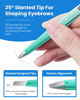 Picture of Expert Slant Tip Tweezers with Leather Case, GlamTweeler Sharp & Precision Stainless Steel Tweezer for Eyebrows, Facial Hair and Fine Hairs Removal (Sparkle Mint Green & Silver)