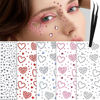 Picture of YGDZ Face Gems 5 Sheets Hair Gems, Self Adhesive Face Jewels Stickers, Heart Festival Face Gems Stick on, Valentines Rhinestone for Face, Eye, Makeup, Rave Accessories for Kids, Women