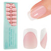 Picture of 150Pcs French Gel Nails, Vansiho French Tip Press on Nails, Short Square Nail Tips Pink, Soft Gel Nails False Nail, Acrylic Fake Nails for Nail Art DIY 15 Sizes