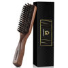 Picture of Mens Wild Boar Bristle Hair Brush for Men - Slick Back Hair Brush - Stiff Bristles for Thick Hair, Natural Black Walnut Wooden Handle Hairbrush, Beard Mustache Brush Comb by GAINWELL
