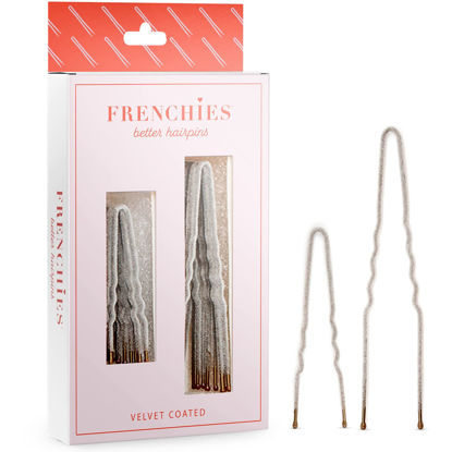 Picture of Frenchies Ultra Flocked Extra Soft French Twist Hair Pins for Women, Girls, Teens Buns, Wedding Hair Accessories, Womens Updo Hairstyles, Hair Extensions or Wig, 20 Count, Grey
