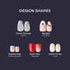 Picture of KISS imPRESS No Glue Mani Press On Nails, Design, 'Chasing Stars', Blue, Short Size, Squoval Shape, Includes 30 Nails, Prep Pad, Instructions Sheet, 1 Manicure Stick, 1 Mini File