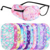 Picture of Newcotte 12 Pcs Eye Patch for Kids Girls Boys Reusable Eye Patch for Glasses over the Lens Colorful Eye Patch Toddler Eye Patch Adorable Kids Eye Patches Assorted Eye Patch Cover (Mermaid)