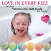Picture of Unicorn Love Bath Bombs for Girls with Jewelry Inside + Free Jewelry Box - Organic, Skin Moisturizing, Natural Bubble Bath Bombs with Surprise Inside, Valentine's Day Gifts for Kids, Tween Girls