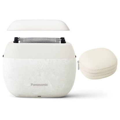 Picture of Panasonic ARC5 Palm-Sized Electric Razor, Handheld Luxury Compact Shaver with Upcycled Body, 5-Blade Cutting System, and USB-C Charging, Wet/Dry - ES-PV6A-W