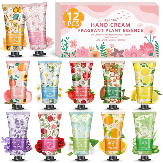 Picture of 12 Pack Hand Cream Gifts Set For Women, Mini Hand Lotion Travel Size in Bulk for Dry Cracked Hands, Graduation Gifts, Christmas Gifts, Thanksgiving Gifts, Teacher Appreciation Gifts, Party Favors