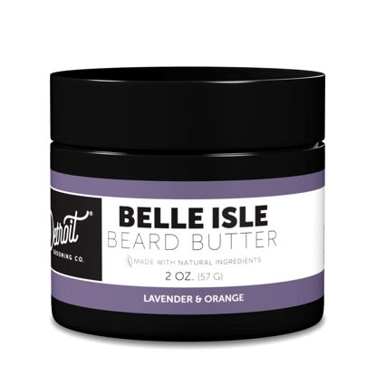 Picture of Detroit Grooming Co. Men's Beard Butter - Soften, Thicken, Hydrate, and Rejuvenate Your Beard with Safflower Oil and Shea Butter- Beard Care - Styling Essentials - 2oz (Lavender & Orange)