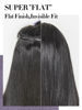 Picture of LUVME Clip in Hair Extensions, Yaki Straight Human Hair Clip in Extensions for Women, Natural Black Hair Extensions, 135g 9pcs 18 Inch