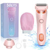 Picture of Solys Razor for Women,Solys Shaver Glide Razor, 3.0 Electric Beauty Trimmer，Rechargeable, Portable and Free Exfoliating Glove (Pink)