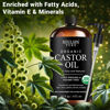 Picture of Organic Castor Oil Glass Bottle for Hair Growth, Face, Scalp, Skin | USDA Certified | 100% Pure Castor Oil Organic Cold Pressed Unrefined, Moisturizing & Multipurpose Castor Oil for Face - 16 fl oz