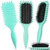 Picture of Curl Defining Brush, 1 PCS Curl Hair Brush, Curl Define Styling Brush, for Combing and Shaping Men's and Women's Curls to Reduce Pulling (Green)