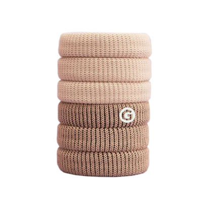 Picture of Gimme Beauty - Thick Fit Hair Bands - Blondie - Damage Free Hair Ties - Made with Seamless Microfiber Elastics - Thick + Curly Hair Accessories - No Snagging, Dents, or Breakage (6 Count)