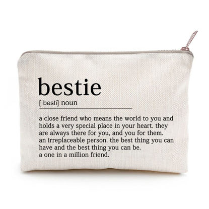 Picture of You Are Loved You Are Enough Makeup Case Self-Worth Cosmetic Bag Positive Affirmation Toiletry Bag Gift Motivation Quotes Sister Gift (Bestie)