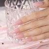 Picture of RARJSM Nude Glitter Rubber Base Gel Nail Polish Icy Jelly Pink Rainbow Shimmer Rubber Base Gel for Nails Iridescent Brush on Quick Extend Builder Hard Gel Soak Off Curing Requires 15ml French Manicure