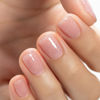 Picture of RARJSM Nude Glitter Rubber Base Gel Nail Polish Icy Jelly Pink Rainbow Shimmer Rubber Base Gel for Nails Iridescent Brush on Quick Extend Builder Hard Gel Soak Off Curing Requires 15ml French Manicure