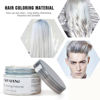 Picture of White Hair Color Wax Pomades 4.23 oz - Natural Hair Coloring Wax Material Disposable Hair Styling Clays Ash for Cosplay, Party (White)