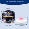 Picture of Qopoto Body Powder Puff and Container for Dusting Powder, Women Powder Puff and Powder Case for Bath and Travel (Procumbens Flowers)