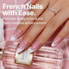 Picture of SXC Cosmetics French Tip Press On Nails Pink Series, Medium Almond X-Pro Tips Starter Kit