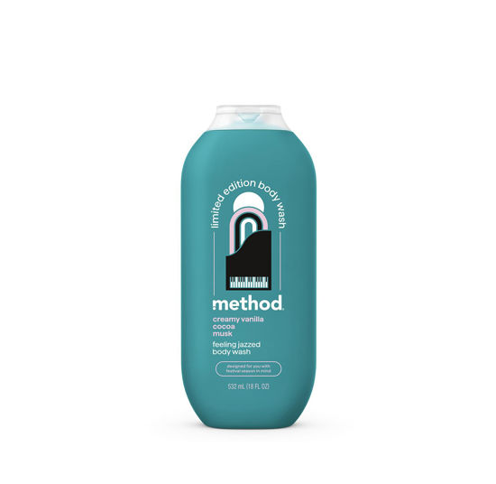 Picture of Method Limited Edition Body Wash, Feeling Jazzed with notes of Creamy Vanilla, Cocoa, and Musk, 18oz