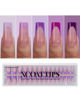 Picture of BTArtboxnails XCOATTIPS Purple French Tip Press On Nails - Long Press On Nails Square, Soft Gel Nail Tips, 150Pcs Soak Off Acrylic Pink Fake Nail Extension in 15 Sizes