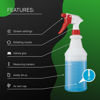 Picture of SUPER+ 4 Pack Plastic Spray Bottles 24 OZ - Leak Proof, Adjustable Nozzle, Empty Spray Bottles For Cleaning Solutions, Plants, Pet, Or Diy Spray Bottle (4)