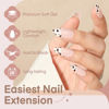 Picture of Almond Gel x Nail Tips Double Sided Matte Medium Almond Nail Tips Half Cover 240pcs for Almond Shape Fake False Acrylic Press On Nails 12 Sizes for Gel Nail Extensions, Luckyfairy
