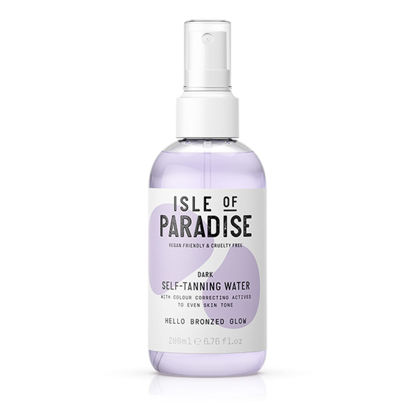 Picture of Isle of Paradise Self Tanning Water, Dark (Bronzed Glow) - Color Correcting Self Tan Spray for Bronze Glow, Vegan and Cruelty Free, 6.76 Fl Oz