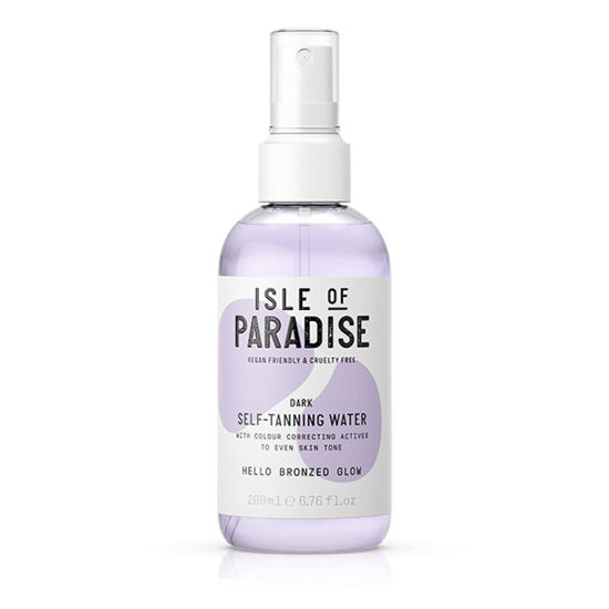 Picture of Isle of Paradise Self Tanning Water, Dark (Bronzed Glow) - Color Correcting Self Tan Spray for Bronze Glow, Vegan and Cruelty Free, 6.76 Fl Oz