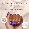 Picture of Glamnetic Press On Nails - Tarot | Short Almond Purple Nails with Ombre Design, Reusable Stick On Fake Nails with Glue | Salon Quality | 15 Sizes - 30 Nail Kit