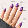 Picture of Glamnetic Press On Nails - Tarot | Short Almond Purple Nails with Ombre Design, Reusable Stick On Fake Nails with Glue | Salon Quality | 15 Sizes - 30 Nail Kit