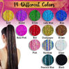 Picture of Andou | 14 Colors | 3500 Strands | Heat Resistant Hair Tinsel Kit For Girls, Women & Kids | 48 Inch | One Wooden Threader & Crochet | One Plier | Two Hair Clips | Two Hundred Beads