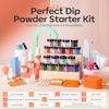 Picture of Modelones 20 Colors Dip Powder Nail Kit Starter-Ocean Nude Style Nail Dip Kit Color for DIY Manicure, Acrylic Dipping Powder Kit System with Essential Liquid Activator Dip Base and Top for Beginner