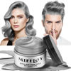 Picture of Temporary Silver Gray Hair Spray Color Wax 4.23 oz, Instant Natural Hairstyle Cream Dye, Disposable Coloring Mud for Men Women Youth, Grey Styling Pomades, Party Cosplay DIY Halloween