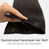 Picture of HOTBANANA Wire Hair Extensions, 20 inch 110g Dark Brown Fish Line Hair Extensions Real Human Hair Straight Invisible Wire Hair Extensions Remy Hair Extensions