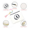 Picture of onstary Embroidered letter combination cosmetic bag，Personalized Present Bag, Suitable for Wedding, Birthday, Holiday, is a Great Gift for Women, Mom, Teachers, Friends, Bridesmaids (A)