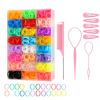 Picture of CZZXI 2500pcs Hair Elastics, 24 Color Colorful Small Rubber Bands with Organizer, Topsy Turvy Hair Tool Hair Accessories for Girls, Toddlers, Kids