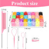 Picture of CZZXI 2500pcs Hair Elastics, 24 Color Colorful Small Rubber Bands with Organizer, Topsy Turvy Hair Tool Hair Accessories for Girls, Toddlers, Kids
