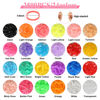 Picture of CZZXI 2500pcs Hair Elastics, 24 Color Colorful Small Rubber Bands with Organizer, Topsy Turvy Hair Tool Hair Accessories for Girls, Toddlers, Kids