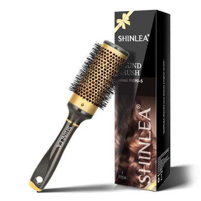 Picture of Round Hair Brush for Blow Drying, Aluminium Curly Hair Brush, Hairbrushes for Women Professional Curling, Straightening, Add Volume and Shine (1.7 inch Barrel, 2.5 inch with Bristles)