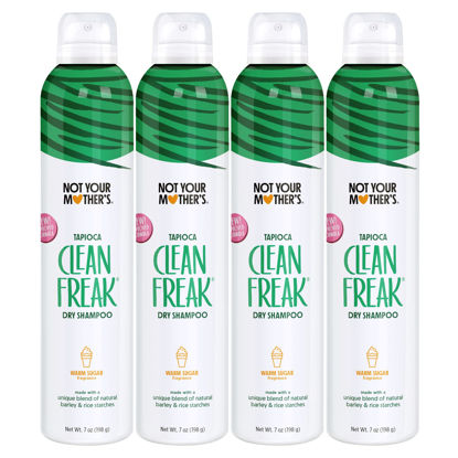 Picture of Not Your Mother's Clean Freak Tapioca Dry Shampoo - (4-Pack) 7 oz - Refreshing Dry Shampoo Instantly Absorbs Oil - Hair Essentials for All Hair Types