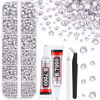 Picture of 6100Pcs Resin Rhinestones for Crafting with 2Pcs 10ml B7000 Jewelry Glue, 1 Box Flatback Crystals Diamond (Clear) for Bedazzling Crafts DIY Nail Art Non Hotfix Gems for Clothing Shoes Tumblers