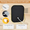 Picture of YEKKOPT Rechargeable Vanity Mirror with Lights, Lighted Makeup Mirror with Lights,Portable Travel Desk Mirror with Lights, Smart Touch Control Dimmable 3 Modes Light