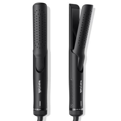 Picture of Wavytalk 1 Inch Curling Iron, Airflow Styler with 360° Cooling Air to Lock in Curls Quicker, Hair Straightener and Curler 2 in 1 for All Hair Types, Black