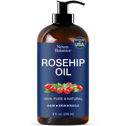 Picture of Rosehip Oil for Face 8 fl oz - Gua Sha Oil - Facial Oil for Gua Sha Massage - Rose Hip Oil - Rosehip Seed Oil - Aceite de Rosa Mosqueta