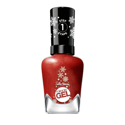 Picture of Sally Hansen Miracle Gel™, Jolly Holly, Long Lasting, Gel-Like Formula, No UV Lamp Needed, Red Glitter Nail Polish