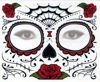 Picture of Sugar Skull Temporary Tattoo Rose Design (3 Tattoo Kits)