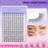 Picture of TNFVLONEINS Lash Clusters Kit Natural Eyelash Extension Kit Wispy Lash Extension Kit C Curl Cluster Eyelash Extensions Individual Lashes Kit DIY Eyelash Clusters Kit with Bond and Seal and Tweezers